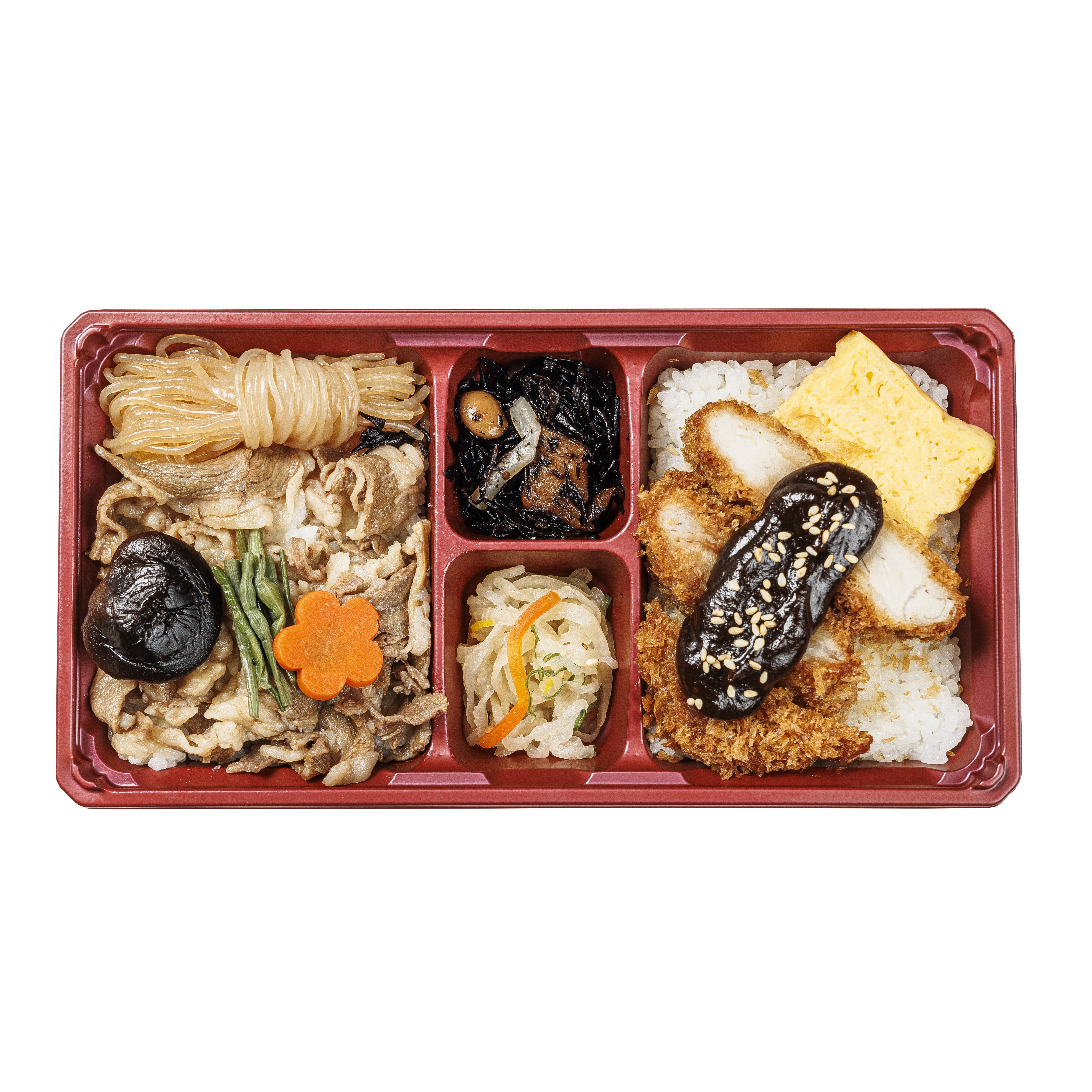 江戸甘味噌カツ牛すき弁当