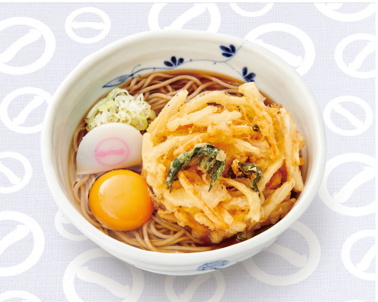 かき揚げ天玉そば